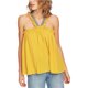 thumbnail image 1 of Camisa halter bordada 1.STATE para mujer amarilla pequeña, 1 of 1