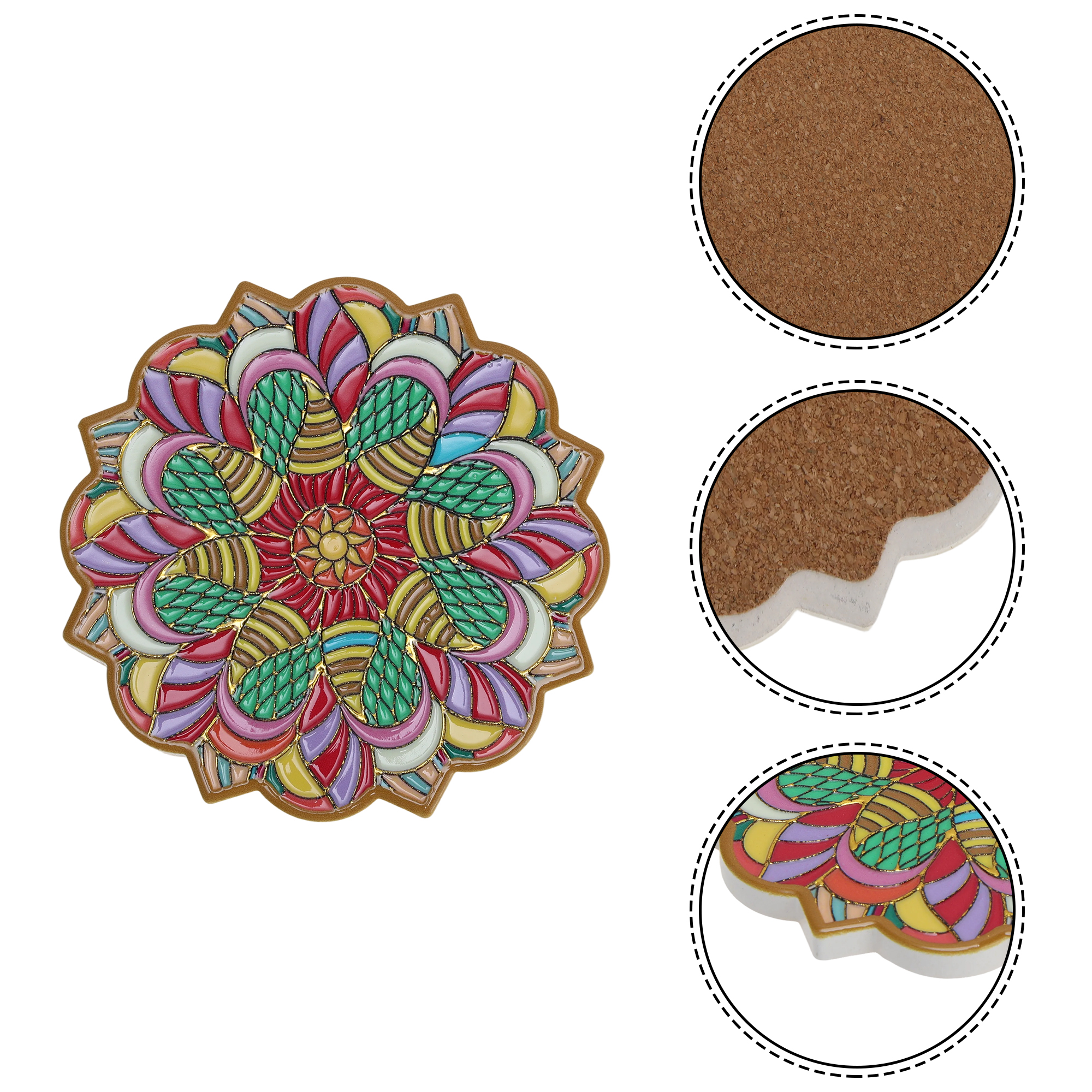 Unique Bargains Embossing Hot Stamping Drink Coaster 1 Pc [Embossing Hot Stamping A]
