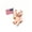 C, variant on Resin Patriotic Animal Figurine Set Bear Pig Dog Holding USA Flag Independence Day Decor Gift for Patriotic Homeowners