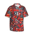 thumbnail image 2 of Daiia Fire Sign Hawaiian Shirt for Men Gentle Cotton Regular Short Sleeve Casual-XX-Large, 2 of 9