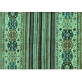 thumbnail image 1 of Ahgly Company Indoor Rectangle Abstract Turquoise Blue Modern Area Rugs, 3' x 5', 1 of 4