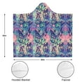 thumbnail image 3 of Wearable Blanket,Green Blue Butterfly Pink Purple Pattern Hooded Wearable Flannel Blanket for Adults & Teens,Winter Poncho Shawl Wrap Cape Cozy Anti-Pill,50"x60", 3 of 5