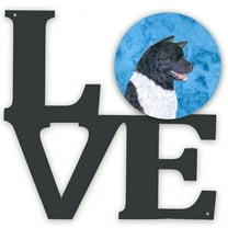 Blue Akita Metal Wall Artwork LOVE
