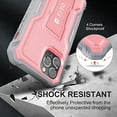 thumbnail image 6 of FITO For iPhone 12 Pro Max Case, Phone Case with Screen Protector and Kickstand (Pink), 6 of 7