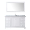 thumbnail image 4 of Wyndham Collection 60" Wood & Marble Single Bathroom Vanity in White, 4 of 6
