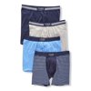 Men's Chaps CUB2P4 Extended Size Boxer Briefs With Fly - 4 Pack (Navy/Stripe/Blu/Andovr 2XL)
