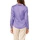 thumbnail image 3 of CAMISAS ELEGANTES PARA MUJER INSPIRADORAS CHIC Cuello en V de Puntos de Larga Manga Blusa de Satén Suave XL Púrpura, 3 of 8
