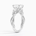 thumbnail image 2 of Dazzle Jewel 2.2 Ct Asscher Cut Diamond Rings - 14K White Gold Plated Rings for Her -Engagement Twisted Shank Overlap Rings - Engagement Wedding Diamond Jewelry -Causal Stacking Rings for Women's, 2 of 3