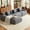Dark Grey, variant on GAOHAPY 107"Modern L Shaped Modular Sectional Sofa, Oversized Corduroy Couch Deep Seat, Boneless Cloud Couch with Ottoman, 30D Sponge for Indoor Living Room, No Assembly Required(Beige)