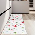 thumbnail image 4 of White Christmas Reindeer and Tree Pattern Kitchen Rug Mat,Kitchen Runner Rugs Non Skid Washable,Decorative Kitchen Floor Mats for Kitchen,Sink,Laundry,17"X47", 4 of 5