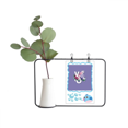 thumbnail image 1 of Violet Flowers Bloong Letters Transparent Glass Hanging Vases Decoration Bottle, 1 of 2