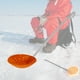 thumbnail image 4 of Cuchara ligera para pesca en hielo, cuchara para recoger aguanieve, diseño de anzuelo rojo anaranjado de plata, 4 of 9
