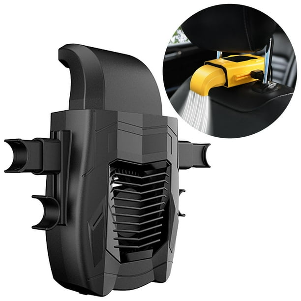 Automóvil Asientos de coche Reposacabezas Ventilador de refrigeración por aire USB 12V 24V compatibilidad Práctico portátil con 3 niveles de Negro Baoblaze Ventiladores de coches eléctricos