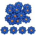 thumbnail image 1 of Parche de flores Uxcell bordado para planchar, parche de flores para reparación de ropa, mochila 3.54x3.54" 15 piezas (azul oscuro), 1 of 7