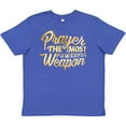 thumbnail image 3 of Inktastic Prayer Power Gold Youth T-Shirt, 3 of 5