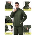 thumbnail image 2 of Off Road Ventures Rain Suits for Men Waterproof Breathable Packable Rain Gear with Hood for Hiking (Jackets and Pants), 2 of 6