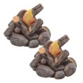 thumbnail image 1 of Miniature Campfire Figurines Resin Bonfire Models for Micro Landscape Decor 2Pcs, 1 of 4