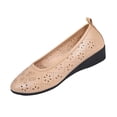 thumbnail image 2 of Shallow Cut Women's Spring Summer Casual Shoes Comfortable Plus Size Office Work Daily Wear Beige 6.5, 2 of 9