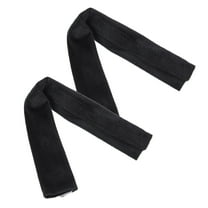 TEHAUX 1 Set Door Pull Handle Cover for Cabinet Handles Simple Design Black Velvet Cloth 40X2X0.4In