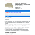 thumbnail image 2 of Front Left Seat Cushion Foam - Compatible with 2011 - 2019 Ram 5500 - Dorman, 2 of 2