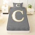 thumbnail image 3 of Erosebridal Kids Initial C Twin Sheet Sets, Fashion Stripe Bedding, 3 Pieces, 3 of 5