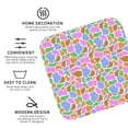 thumbnail image 3 of Vsdgher Colorful Cow Skin Leather Coasters for Drinks, Durable Drink Coasters 4 Set for Tabletop Protection, Luxurious Home Décor and Housewarming Gift ( {designName})Square, 3 of 6