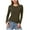 Bronze, variant on Women's Basic Solid Lightweight Soft Cotton Long Sleeve Crew Neck & V Neck Slim Top Shirts Plus Wine, L