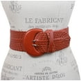 thumbnail image 2 of Women's High Waist Braided Woven Full Grain Leather Belt, 2 of 3