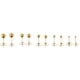 thumbnail image 2 of 5 pares de aretes de bola de disco de 2 mm y 6 mm surtidos de acero inoxidable Oro, 2 of 6