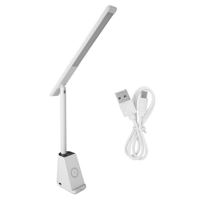 Lámpara de escritorio LED Protección para los ojos Teléfono Carga inalámbrica 3 modos de iluminación Tipo C Luz de escritorio para estudiar