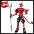 thumbnail image 2 of Moc-figuras de acción de Halloween, bloques de construcción de Robot Diablo rojo satinado, rey, el señor del infierno, monstruo, juguetes de ladrillos para niños, regalos, 2 of 4