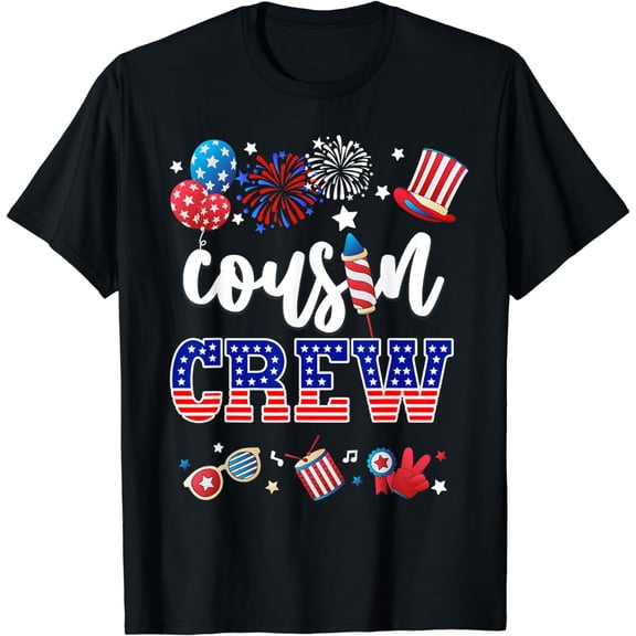 Cousin Crew 4th of July Patriotic American Family Matching T-Shirt