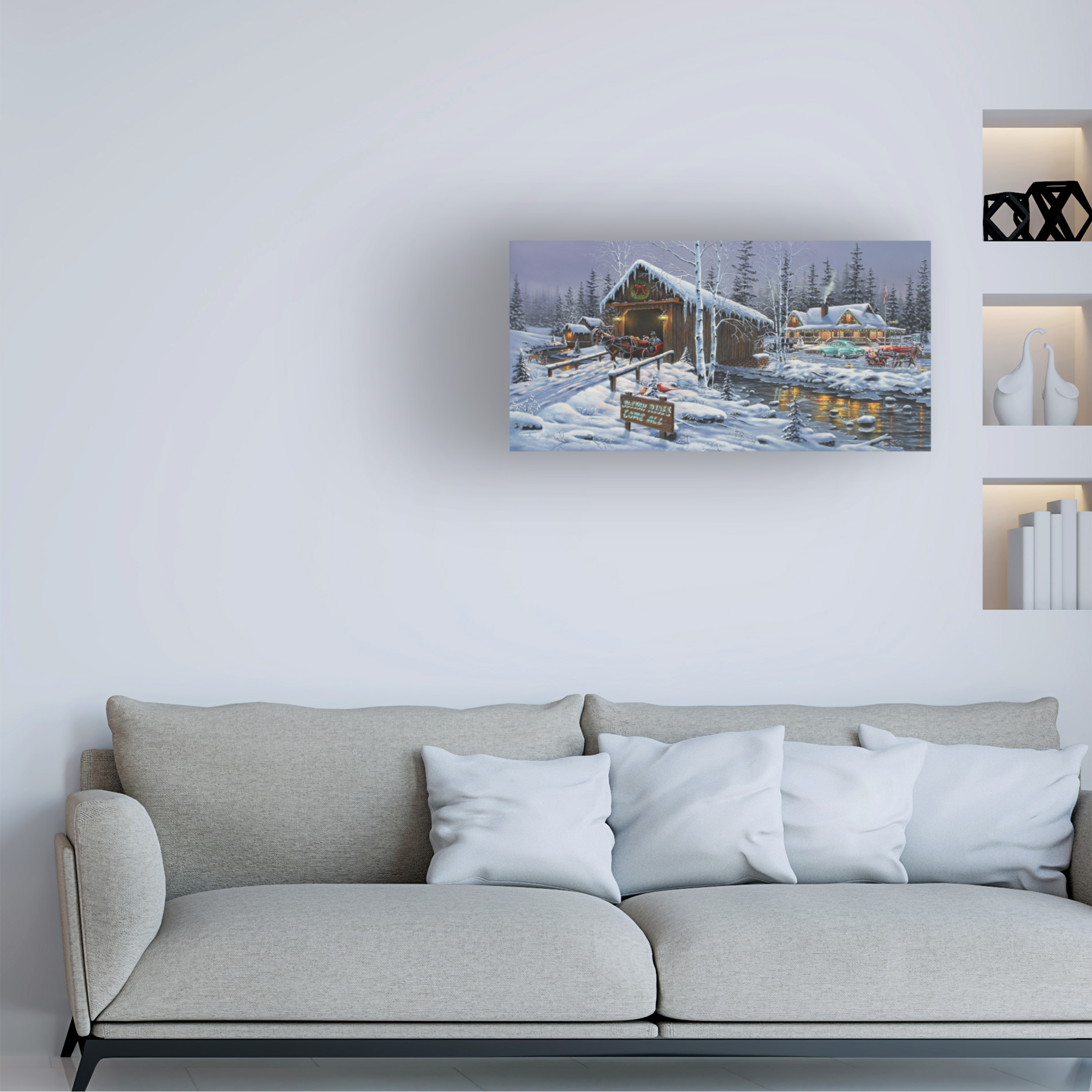 Trademark Fine Art 'Holiday Gathering' Canvas Art by Geno Peoples