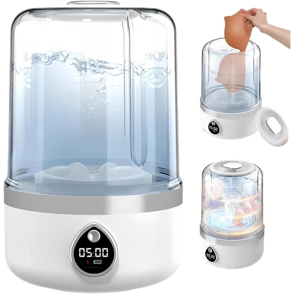 Portable Washing Machine, Compact Mini Washing Machine for Delicates & light garments, Cordless Portable Washer, 1.4L White Mini Washer, Great for Dorm, Apartment, Travel
