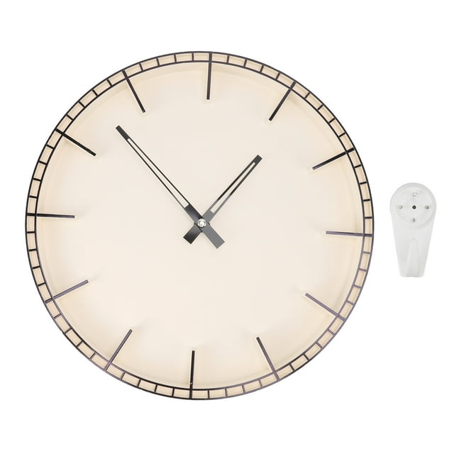YUMILI Modern Silent Round Wall Clock for Home Office Kitchen Bedroom - Prevents Ticking, Easy To Read, Innovative Design(black?white)