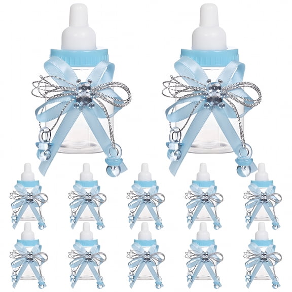ACDANC 12 Blue Mini Milk Bottle Baby Shower Favors Gift