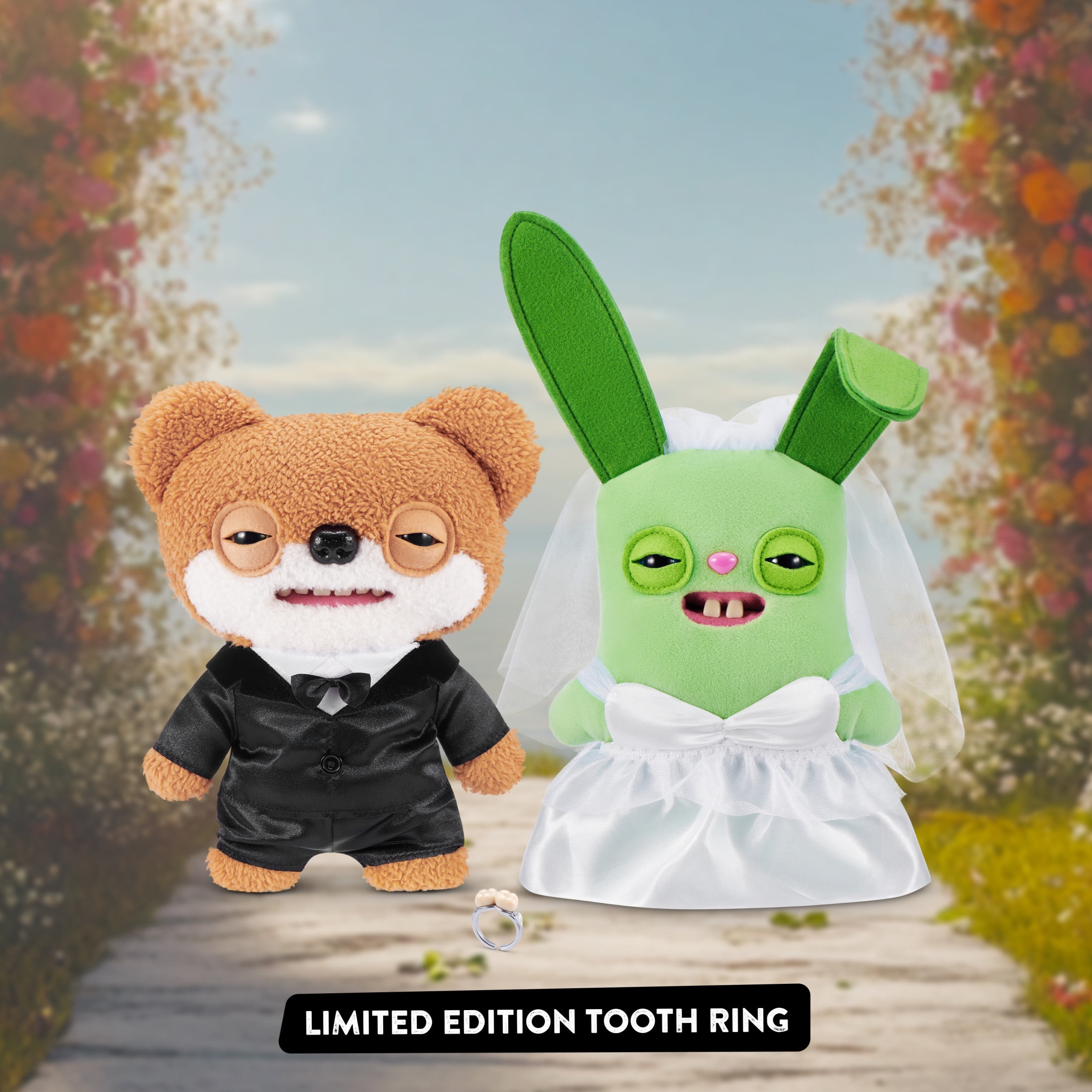 Fuggler Wedding Fuggs 9 inch 2-Pack, Funny Ugly Monster Soft Stuffed Plush Toy by ZURU