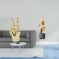 thumbnail image 2 of Escultura de estatua,Estatuas y figuras con gestos de los dedos de la mano,Estatua de arte abstracto,Estatua de arte abstracto Escultura de resina moderna,Colección creativa de figuras de, 2 of 8