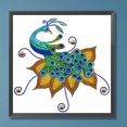 thumbnail image 1 of Cuadros Decorativos Pintura de diamante 5D DIY Taladro parcial Pavo real Animal Kit Decoración para el hogar (GSYX118) Wdftyju embutido en tela, 1 of 7