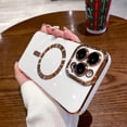 thumbnail image 3 of Funda magnética de carga inalámbrica Magsafe para iPhone, carcasa de silicona suave a prueba de golpes, de lujo, para iPhone 11, 12, 13, 15 Pro Max, 14 Plus, 3 of 4