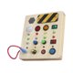 thumbnail image 2 of Tablero ocupado de madera, juguete Montessori con interruptor de palanca, aprendizaje sensorial, tablero de interruptor LED educativo, juguete de, 2 of 9
