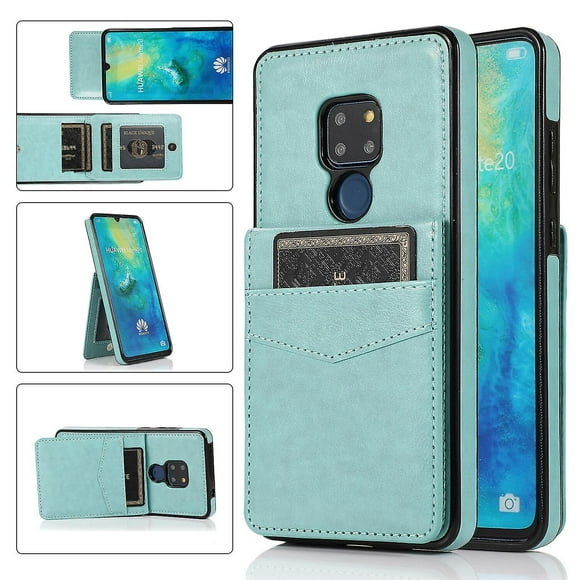 Funda de piel sintética estilo empresarial para Huawei Mate 20 con tarjetero, función billetera, función de soporte vertical, protección contra caídas, duradera.