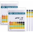 thumbnail image 1 of Tiras reactivas de pH universales, medidor de pH de rango completo, pH de 0 a 14 y niveles de pH alcalino y acidez corporal, 2 cajas de 200 tiras, 1 of 5