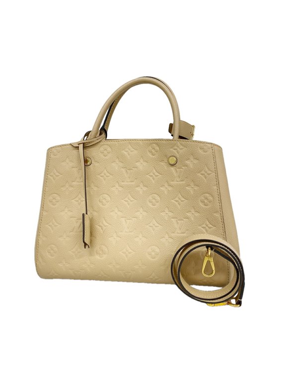 Pre-Owned Louis Vuitton Monogram Empreinte Montaigne MM Handbag M41152 Dune 2-way bag for women