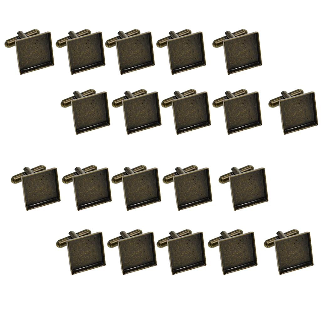 20pc 16 Style Square Blank Base Pad Findings