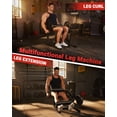 thumbnail image 2 of Gaderth Leg Extension and Curl Machine, 4 in 1 Leg Press Machine for Home Gym, 700 Lb Weight Capacity Adjustable Lower Body Workout Equipment, Fits 1 In and 2 In Weight Plates, 2 of 7