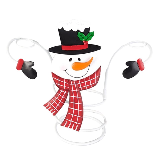 Billuyoard Estante de copa de vino de Navidad Muñeco de nieve de Santa Soporte de copa de vino Estante de almacenamiento de copas de vino Soporte de copa Kits de decoración para fiestas No.2 Billuyoard HA046815-02