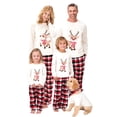 thumbnail image 2 of Conjunto de pijama familiar de manga larga con estampado de alces navideños nuevo 2024 para usar en casa, 2 of 4
