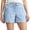 #02 Blue 【Mix, Match & Rotate: Stock Up on Your Favorite Colors】, variant on Women's Nylon Blend Weatherproof Shorts, Drawstring High Waisted Flattering Fit Trim, Functional Side Pockets Lightweight Durable Matrix Construction, Summer Outdoor Hiking Trekking Camping