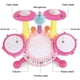 thumbnail image 2 of Juego de batería de juguete Sunnimix Instrumentos musicales para bebés batería de guardería electrónica Rosado, 2 of 8